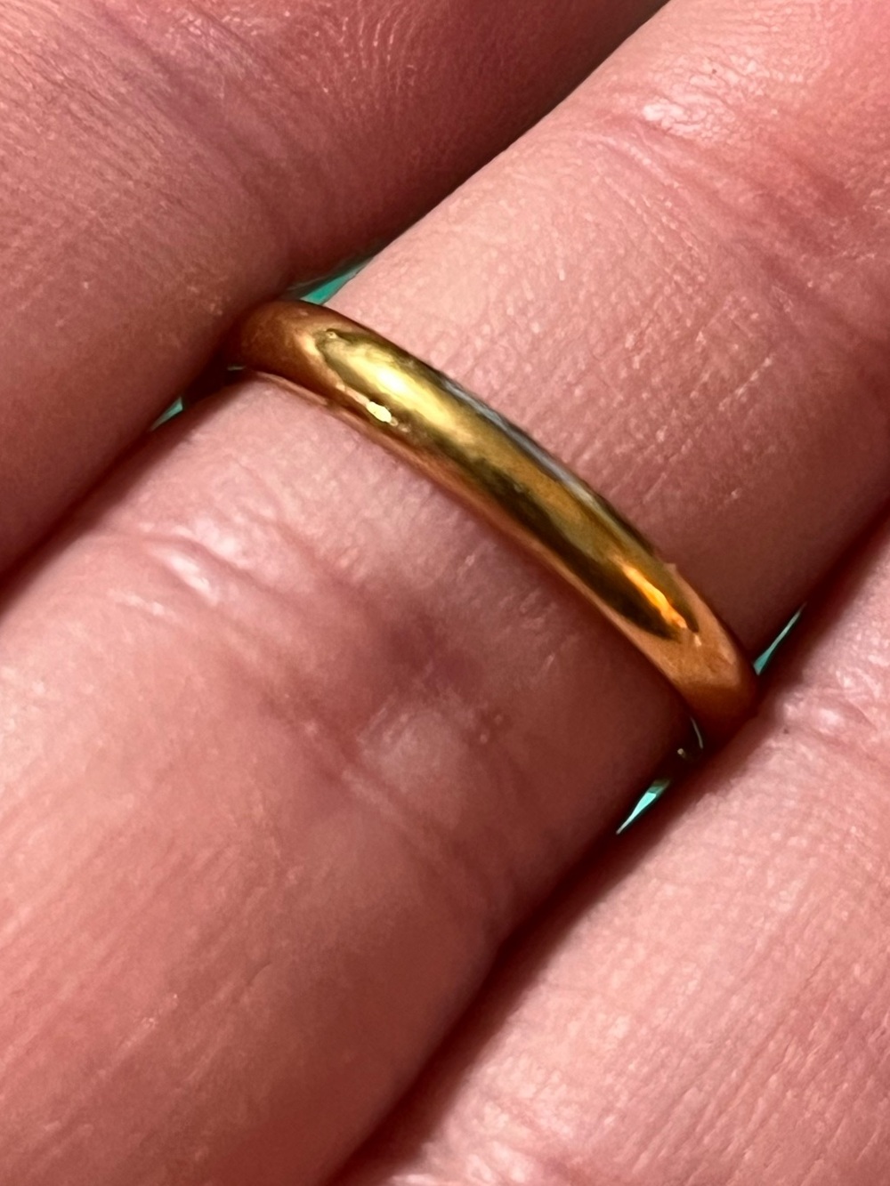 Vintage Avon Signed Faux Opal Golden Bow Costume Jewelry Size 5.75 Ring - Picture 5 of 7